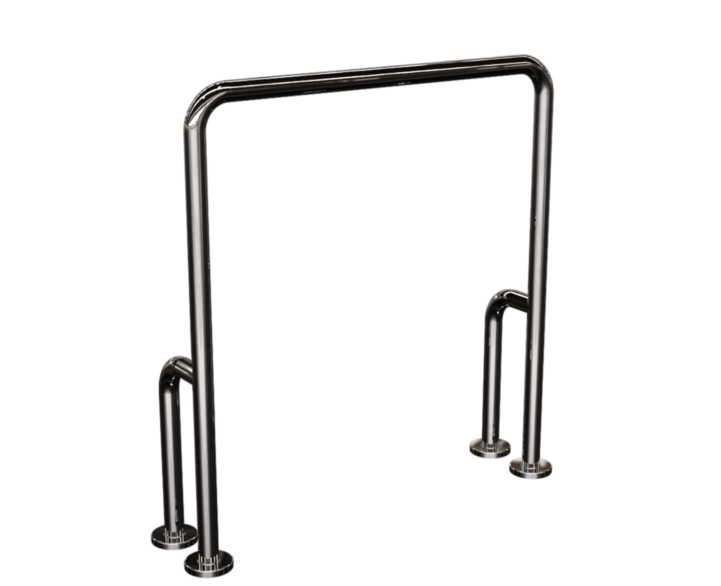 SUPORTE DE APOIO FIXO PARA PISO INOX